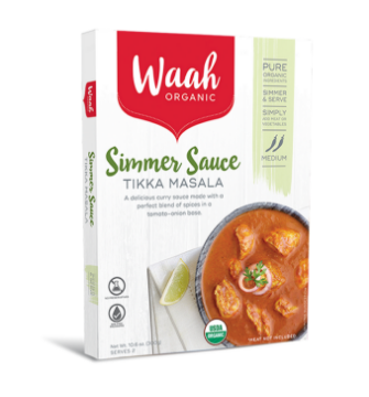 Waah Organic Simmer Sauces - Tikka Masala 300g FULL CASE ORDERS ONLY