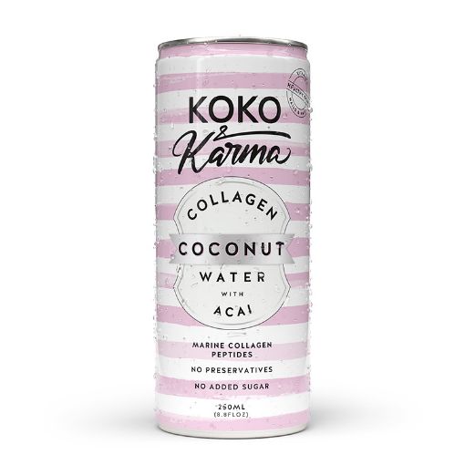 Koko & Karma Coconut Water - Collagen & Acai 12x250ml FULL CASE ORDERS ONLY