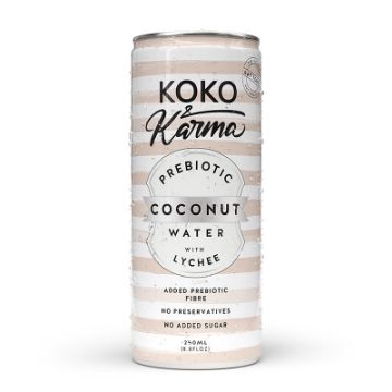 Koko & Karma Coconut Water - Prebiotic Lychee 12x250ml FULL CASE ORDERS ONLY