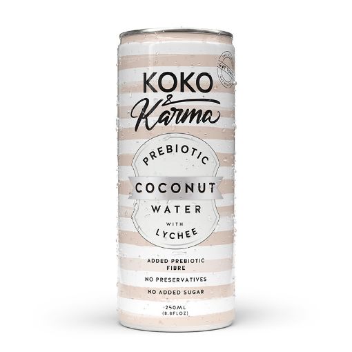 Koko & Karma Coconut Water - Prebiotic Lychee 12x250ml FULL CASE ORDERS ONLY