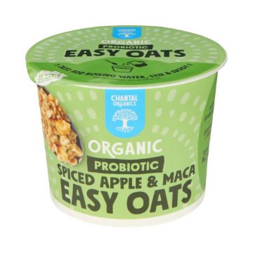 Chantal Organics Probiotic Easy Oats Spiced Apple & Maca 12x65g FULL CASE ORDERS ONLY