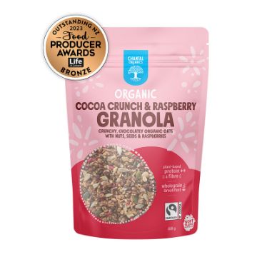 Chantal Organics Cocoa Crunch & Raspberry Granola 600g  