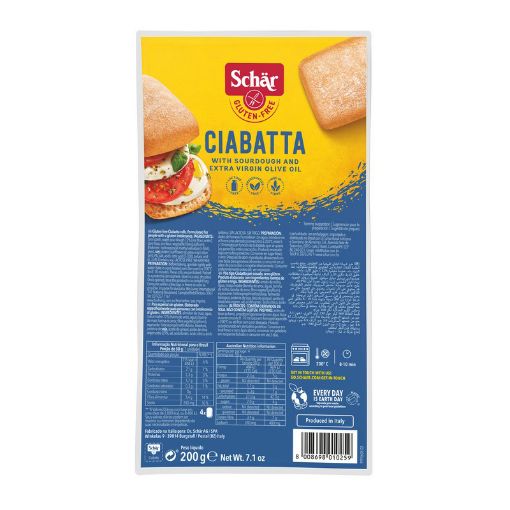 Schar Ciabatta Rolls 200g FULL CASE ORDERS ONLY