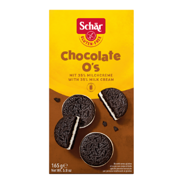 Schar Chocolate O`s 165g (formerly Disco Ciok) FULL CASE ORDERS ONLY