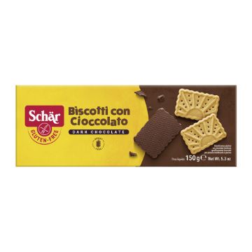 Schar Biscotti Con Cioccolato 150g (formerly Chocolate Dipped) FULL CASE ORDERS ONLY