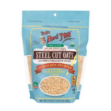 Bob's Red Mill Organic Steel Cut Oats Pure Wheat Free 680g FULL CASE ORDERS ONLY