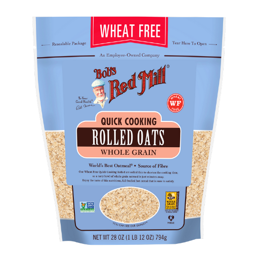 Bob`s Red Mill Quick Cooking Rolled Oats Pure Wheat Free Pouch 794g FULL CASE ORDERS ONLY