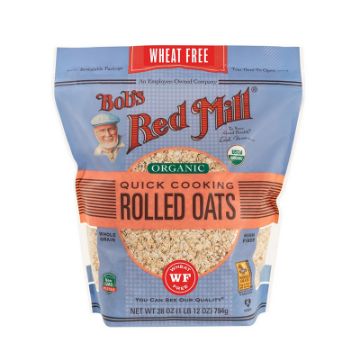 Bob`s Red Mill Organic Quick Cooking Rolled Oats Pure Wheat Free 794g FULL CASE ORDERS ONLY