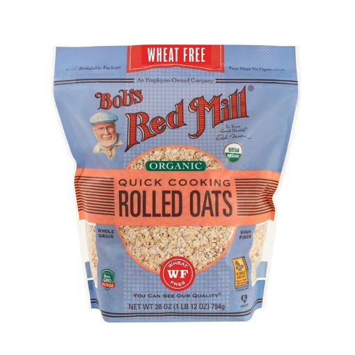 Bob`s Red Mill Organic Quick Cooking Rolled Oats Pure Wheat Free 794g FULL CASE ORDERS ONLY