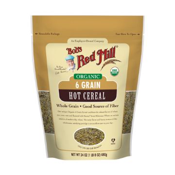 Bob's Red Mill Organic 6 Grain Right Stuff Hot Cereal 680g FULL CASE ORDERS ONLY