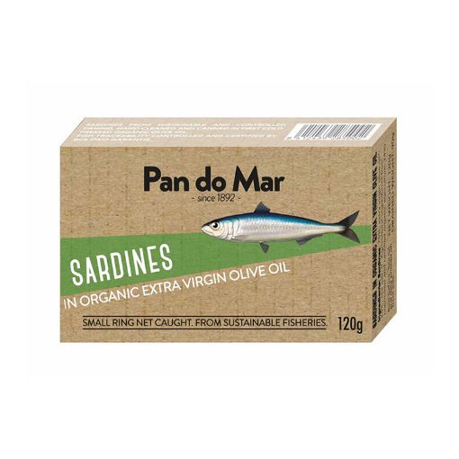 Pan do Mar Little Sardines in Organic Olive Oil 120g. 