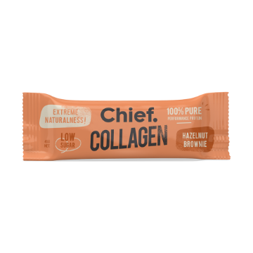 Chief Collagen Protein Bar - Hazelnut Brownie 45g FULL CASE ORDERS ONLY 