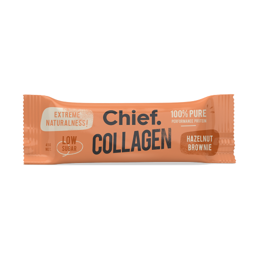 Chief Collagen Protein Bar - Hazelnut Brownie 45g FULL CASE ORDERS ONLY 