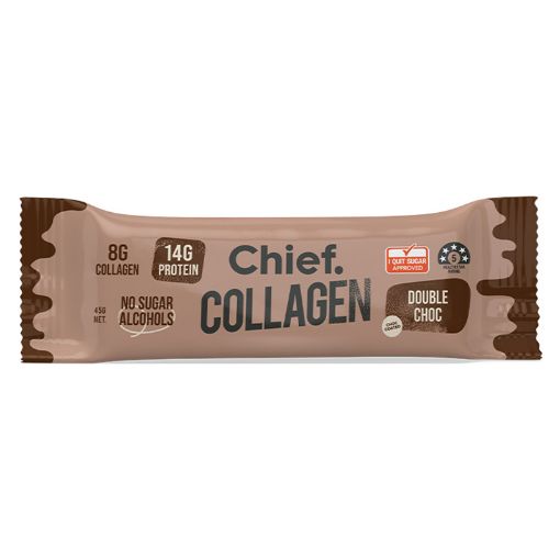 Chief Collagen Protein Bar - Double Choc 45g FULL CASE ORDERS ONLY