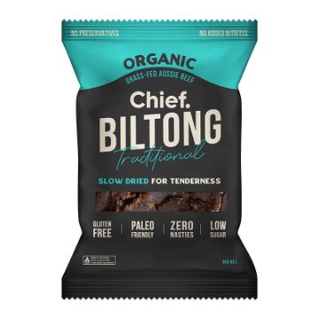 Chief Grass Fed Biltong - Traditional Beef 90g FULL CASE ORDERS ONLY. 