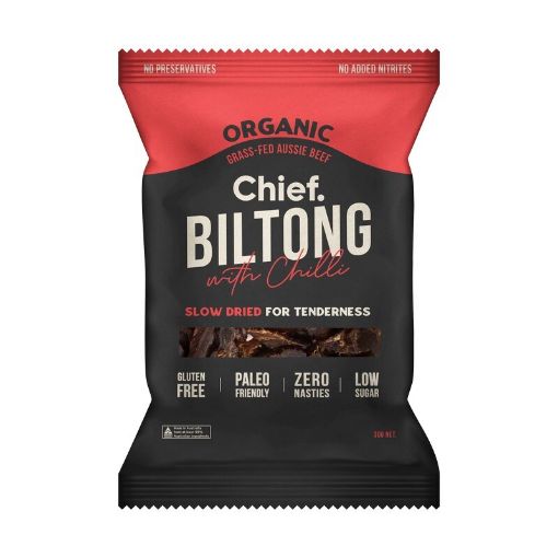 Chief Grass Fed Biltong - Beef & Chilli 30g FULL CASE ORDERS ONLY