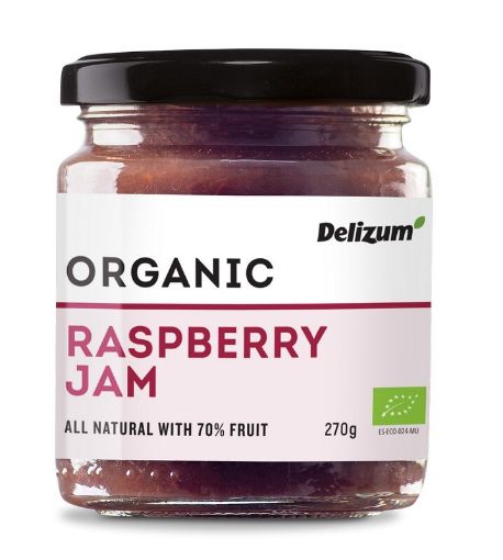 Delizum Organic Raspberry Jam 270g FULL CASE ORDERS ONLY