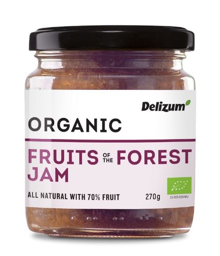 Delizum Organic Fruits of the Forest Jam 270g FULL CASE ORDERS ONLY