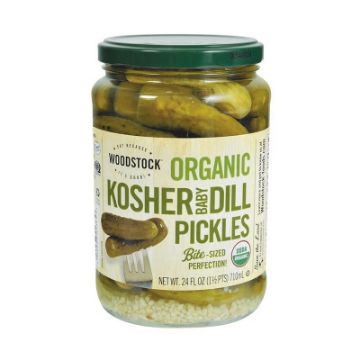 Woodstock Organic Kosher Dill Pickles Baby 710ml - FULL CASE ORDERS ONLY