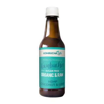 Kombucha Life - Organic & Raw Hemp, Coconut & Lime 350ml FULL CASE ORDERS ONLY