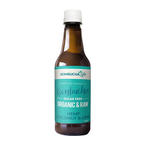 Kombucha Life - Organic & Raw Hemp, Coconut & Lime 350ml FULL CASE ORDERS ONLY