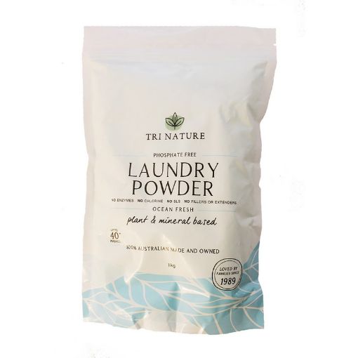 Tri Nature Alpha Plus Laundry Powder Ocean Fresh 1kg FULL CASE ORDERS ONLY