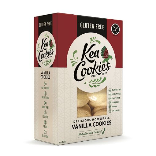 Kea Cookies Gluten Free - Vanilla 6x250g FULL CASE ORDERS ONLY 