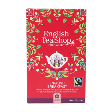 English Tea Shop Organic English Breakfast Teabags 6x20pc FULL CASE ORDERS ONLY