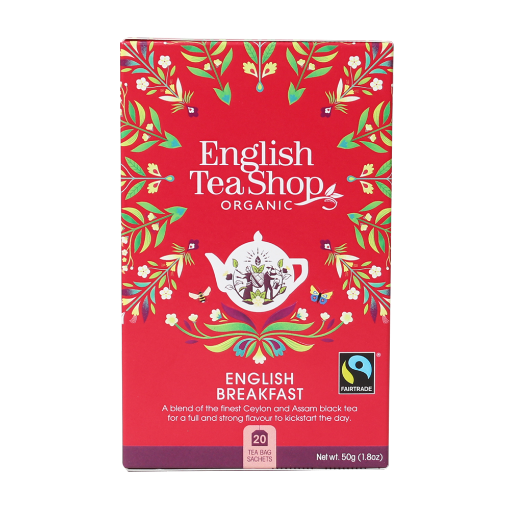 English Tea Shop Organic English Breakfast Teabags 6x20pc FULL CASE ORDERS ONLY