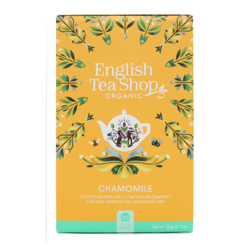 English Tea Shop Organic Chamomile Teabags 6x20pc FULL CASE ORDERS ONLY