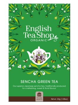 English Tea Shop Organic Green Sencha Teabags 6x20pc FULL CASE ORDERS ONLY