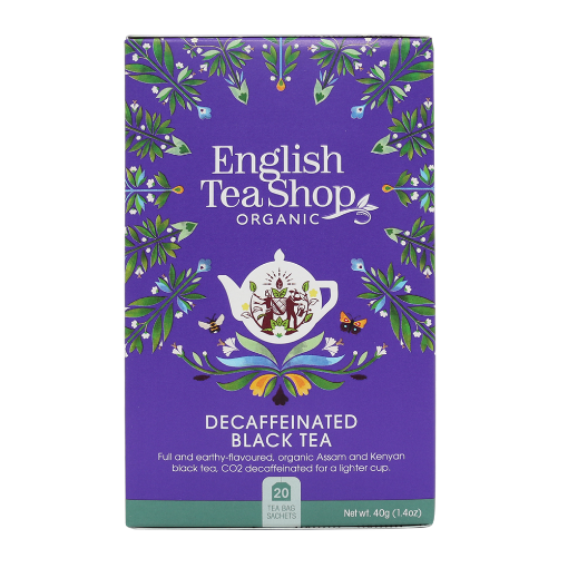 English Tea Shop Organic Decaffeinated Black Tea 6x20pc FULL CASE ORDERS ONLY