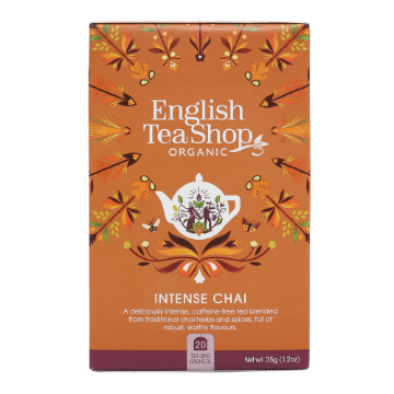 English Tea Shop Organic Intense Chai 6x20pcs FULL CASE ORDERS ONLY 