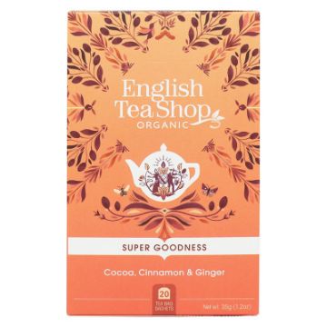 English Tea Shop Organic Cacao, Cinnamon & Ginger 6x20pcs FULL CASE ORDERS ONLY 