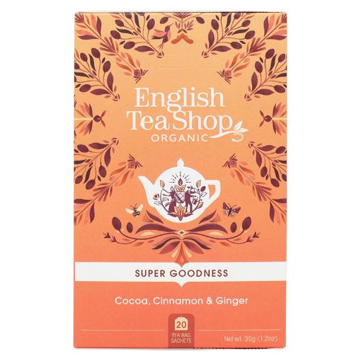 English Tea Shop Organic Cacao, Cinnamon & Ginger 6x20pcs FULL CASE ORDERS ONLY 