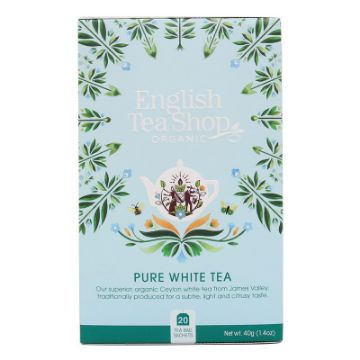 English Tea Shop Organic White Tea Teabags 6x20pc FULL CASE ORDERS ONLY 