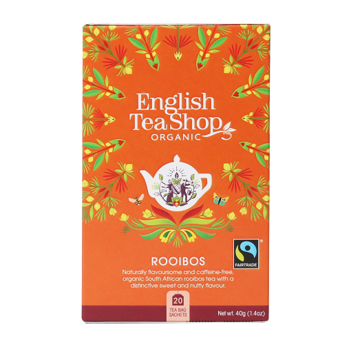 English Tea Shop Organic Rooibois Teabags 6x20pc FULL CASE ORDERS ONLY 