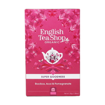 English Tea Shop Organic Rooibos, Acai & Pomegranate 6x20pc FULL CASE ORDERS ONLY 