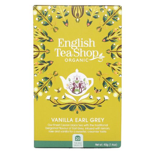 English Tea Shop Organic Vanilla Earl Grey Teabags 6x20pcFULL CASE ORDERS ONLY 