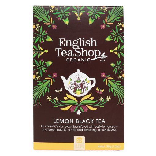 English Tea Shop Organic Lemon Black Tea Teabags 6x20pc FULL CASE ORDERS ONLY 