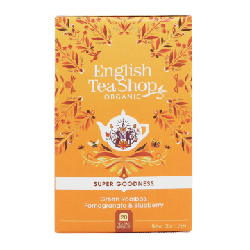 English Tea Shop Organic Green Rooibos, Pomegranate & Blueberry 6x20pc FULL CASE ORDERS ONLY