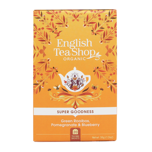 English Tea Shop Organic Green Rooibos, Pomegranate & Blueberry 6x20pc FULL CASE ORDERS ONLY