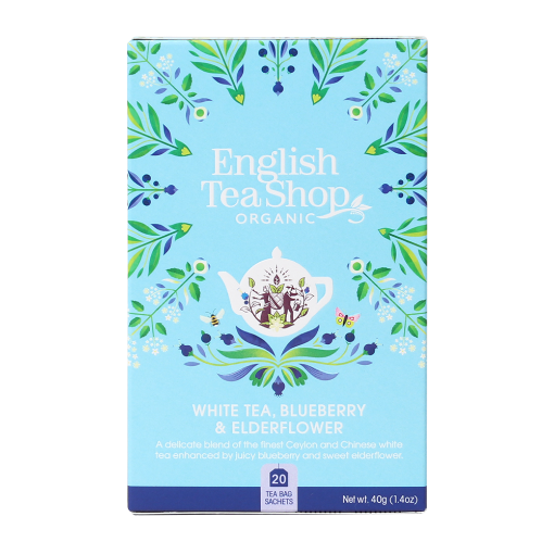 English Tea Shop Organic White Tea Blueberry & Elderflower 6x20pc FULL CASE ORDERS ONLY