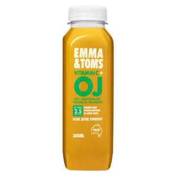 Emma & Toms - Straight OJ (Orange Juice) 350mL 