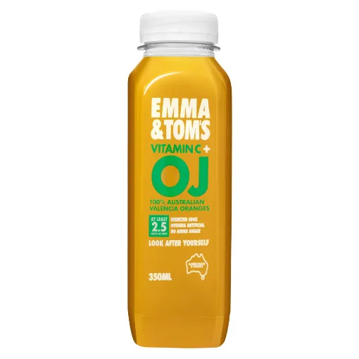 Emma & Toms - Straight OJ (Orange Juice) 350mL 
