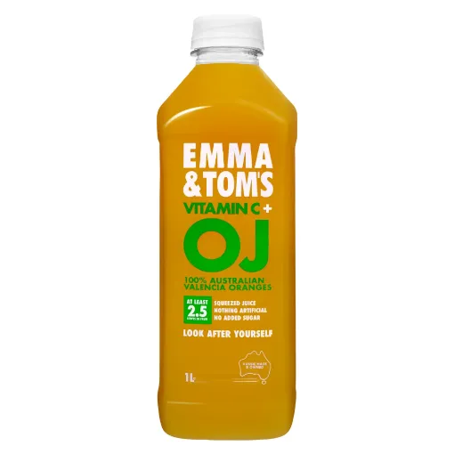 Emma & Toms - Straight OJ (Orange Juice) 1L x 6