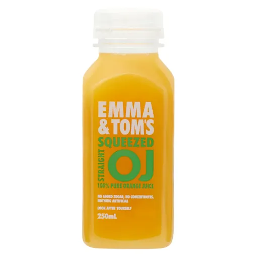 Emma & Toms - Straight OJ (Orange Juice) 250mL