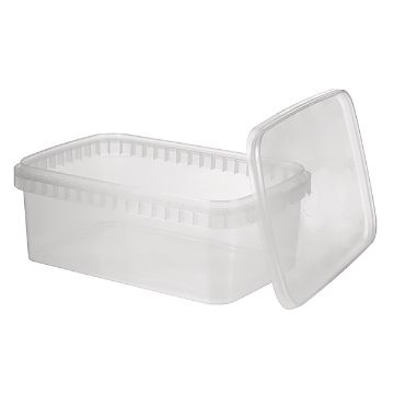 Chanrol Rectangular 1.2L Tamper Evident Container Set - Carton of 250