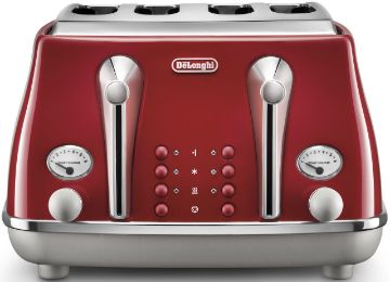 Picture of Delonghi - Delonghi - Icona Capitals 4 Slice Toaster - Red