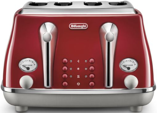 Picture of Delonghi - Delonghi - Icona Capitals 4 Slice Toaster - Red